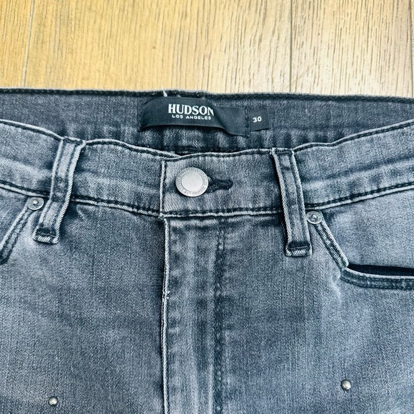 Hudson Stud Detail Skinny Jeans - Picture 6 of 9